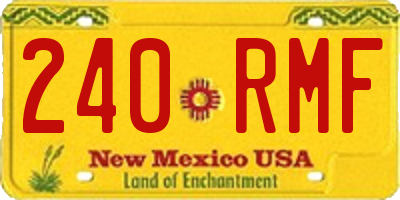 NM license plate 240RMF