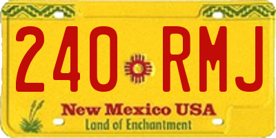 NM license plate 240RMJ