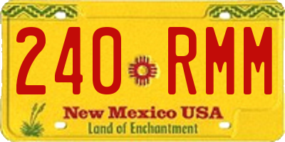 NM license plate 240RMM