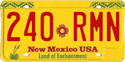 NM license plate 240RMN