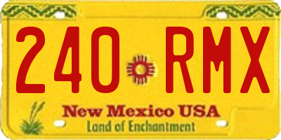 NM license plate 240RMX