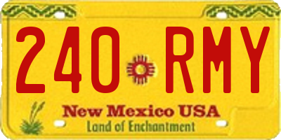 NM license plate 240RMY