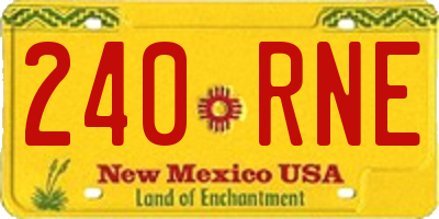 NM license plate 240RNE