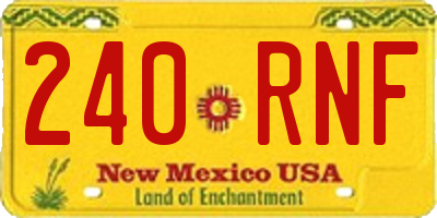 NM license plate 240RNF
