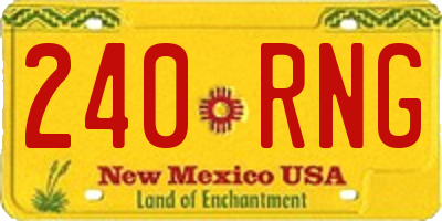 NM license plate 240RNG