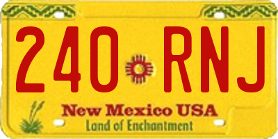 NM license plate 240RNJ