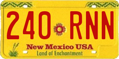 NM license plate 240RNN