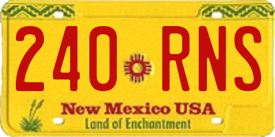 NM license plate 240RNS