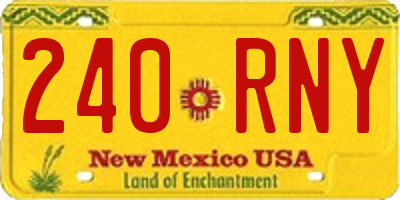 NM license plate 240RNY