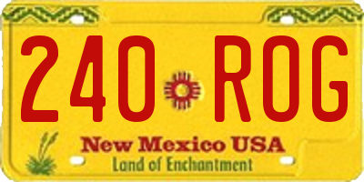 NM license plate 240ROG