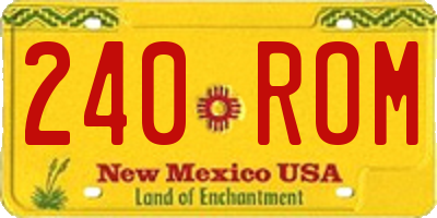 NM license plate 240ROM