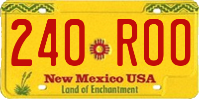 NM license plate 240ROO