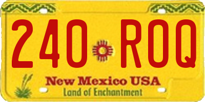 NM license plate 240ROQ