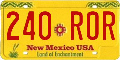 NM license plate 240ROR