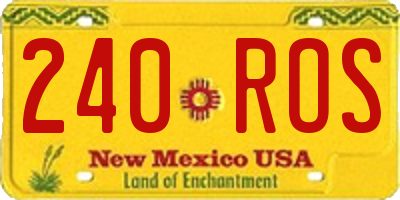 NM license plate 240ROS