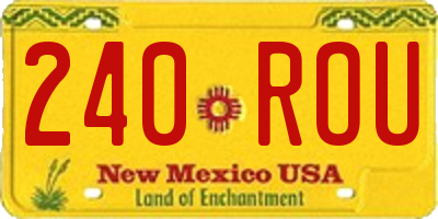 NM license plate 240ROU