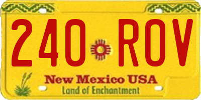 NM license plate 240ROV