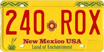 NM license plate 240ROX