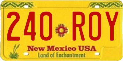NM license plate 240ROY