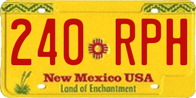NM license plate 240RPH