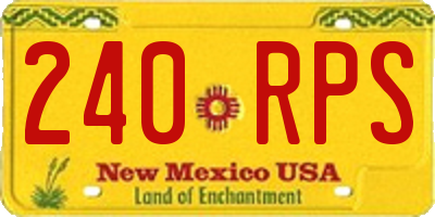 NM license plate 240RPS
