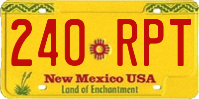 NM license plate 240RPT