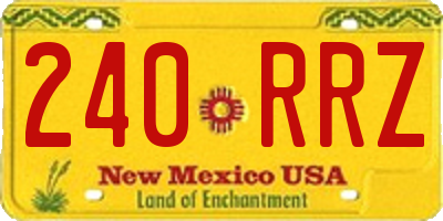 NM license plate 240RRZ