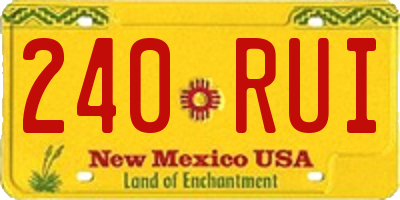 NM license plate 240RUI