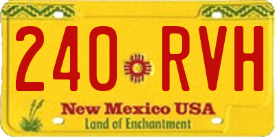 NM license plate 240RVH
