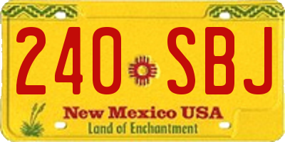 NM license plate 240SBJ