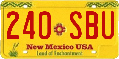 NM license plate 240SBU