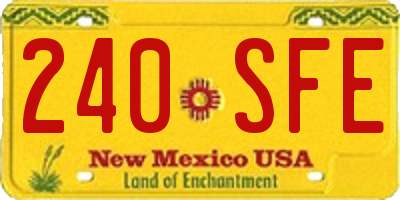 NM license plate 240SFE