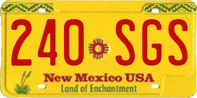 NM license plate 240SGS
