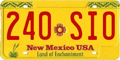 NM license plate 240SIO