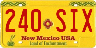 NM license plate 240SIX