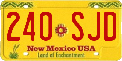 NM license plate 240SJD