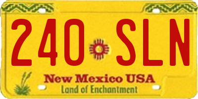 NM license plate 240SLN