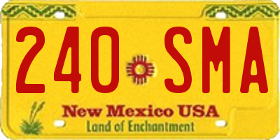 NM license plate 240SMA