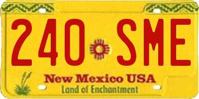 NM license plate 240SME