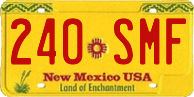 NM license plate 240SMF