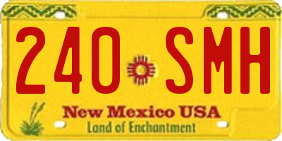 NM license plate 240SMH