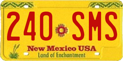 NM license plate 240SMS