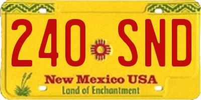 NM license plate 240SND