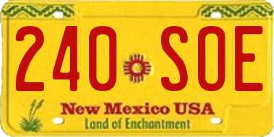 NM license plate 240SOE