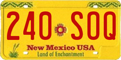 NM license plate 240SOQ