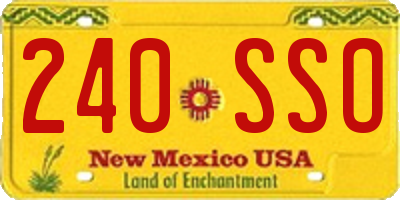 NM license plate 240SSO
