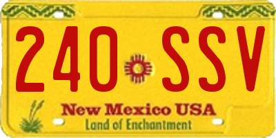NM license plate 240SSV