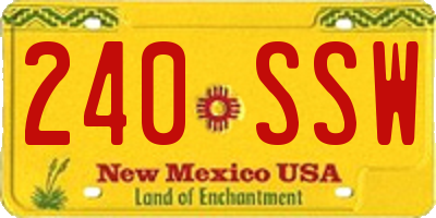 NM license plate 240SSW