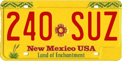 NM license plate 240SUZ