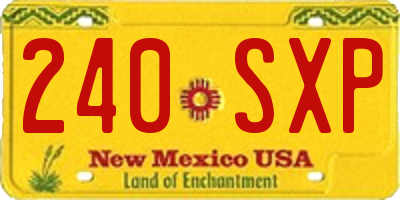 NM license plate 240SXP